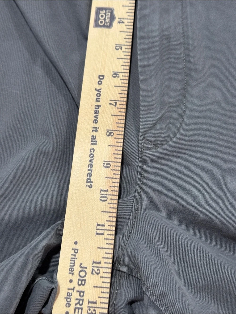 Bonobos Cotton Stretch Washed Chino Shorts Gray 38 Cotton